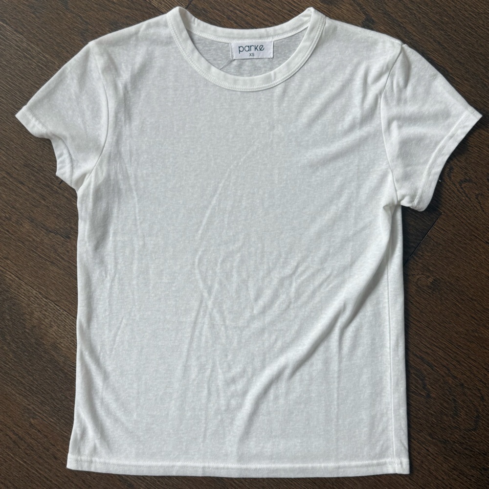 Parke Women's Classic White Short Sleeve Tee
